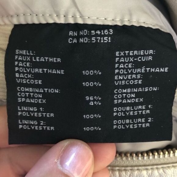 Marc New York Gold Faux Leather Short Jacket Full Zip Stylish & Chic Size Medium - Picture 6 of 7